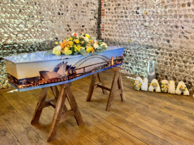 Coffins can be personalised according to a person's wishes