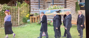 Coffin bearers at a funeral