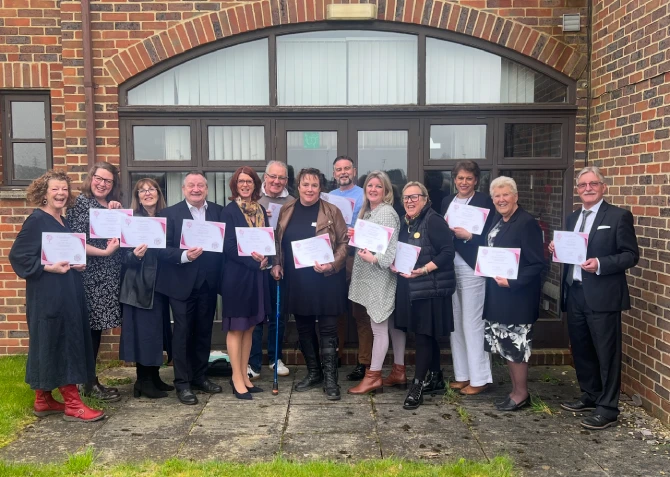 Celebrant Training Certificates proudly shown off by the new FPC celebrants