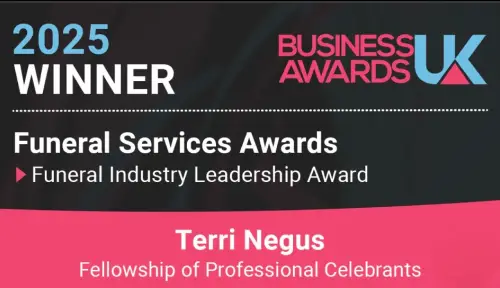 Business Awards 2025 Winner for Funeral Celebrancy